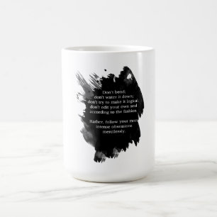 Caneca das obsessão das citações de Franz Kafka