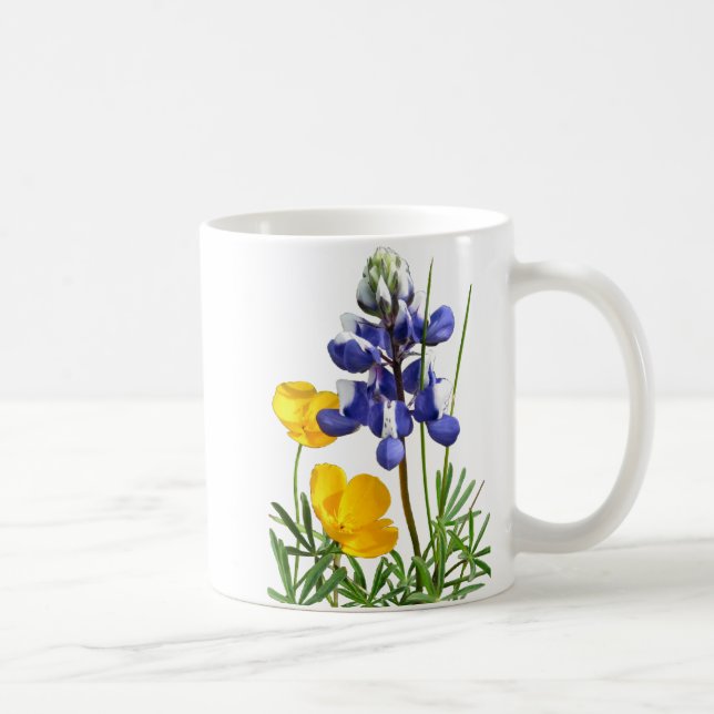 Caneca das papoilas do Lupine (Direita)