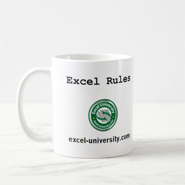 Caneca das regras de Excel (Esquerda)