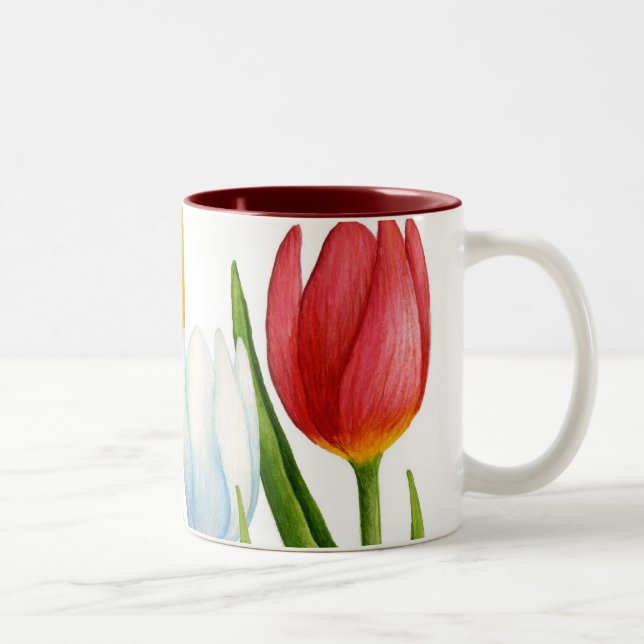 Caneca das tulipas do primavera (Direita)