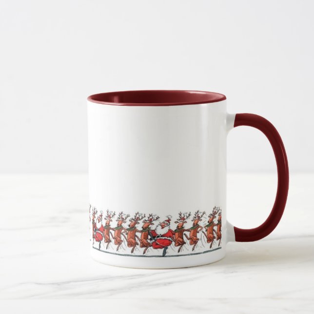 Caneca Dasher, dançarino, Prancer, papai noel? (Direita)