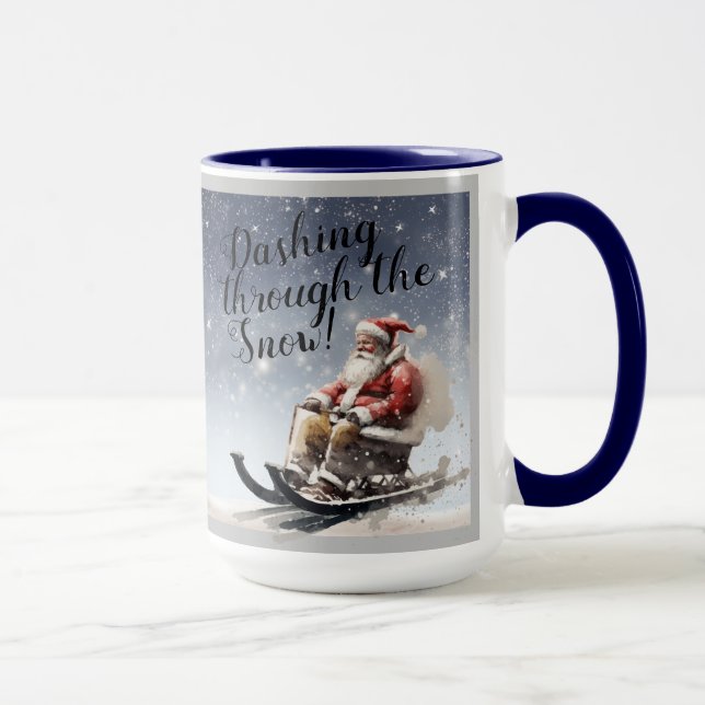 Caneca "Dashing through the Snow!" Café/Tea Mug (Direita)