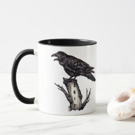 Caneca Data de Personalização do Halloween de Raven Preto