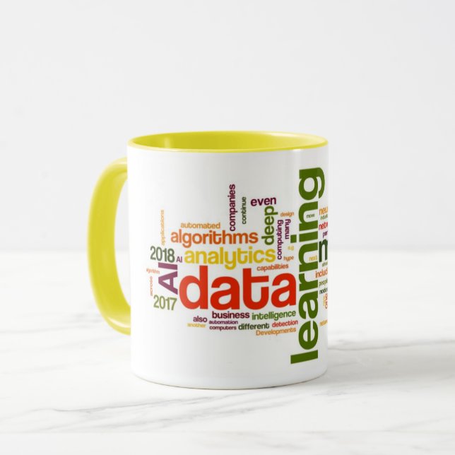Caneca Data Science - M.Learning, AI, Algor, Deep (Frente Esquerda)