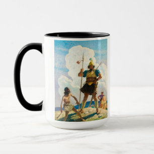 Caneca David e Golias, 1940, por Newell Convers Wyeth