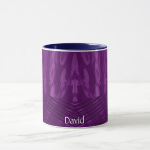 Caneca DAVID ~ GLOSSY 3D Azul Roxo Brilhante