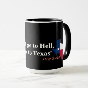 Caneca Davy Crockett Citação No Inferno E No Texas