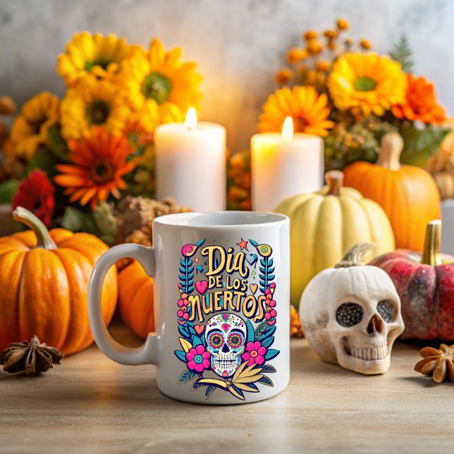 Caneca Day of the dead, never forgotten (Criador carregado)