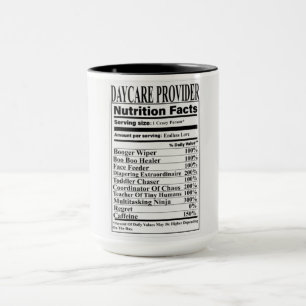 Caneca Daycare Provider Facts Mug