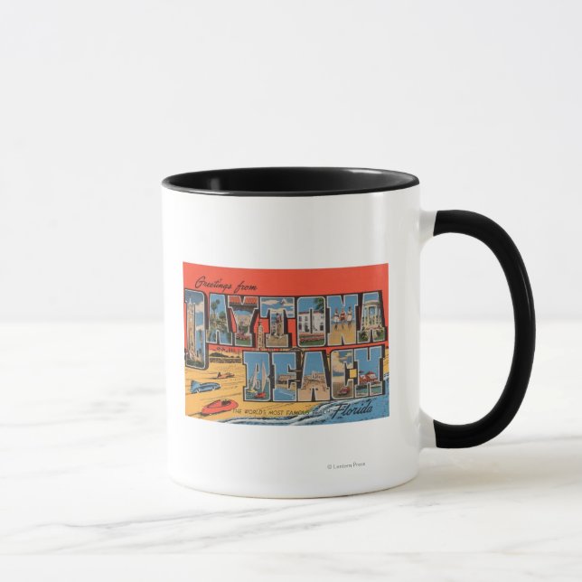 Caneca Daytona Beach, Florida - Large Letter Scenes (Direita)