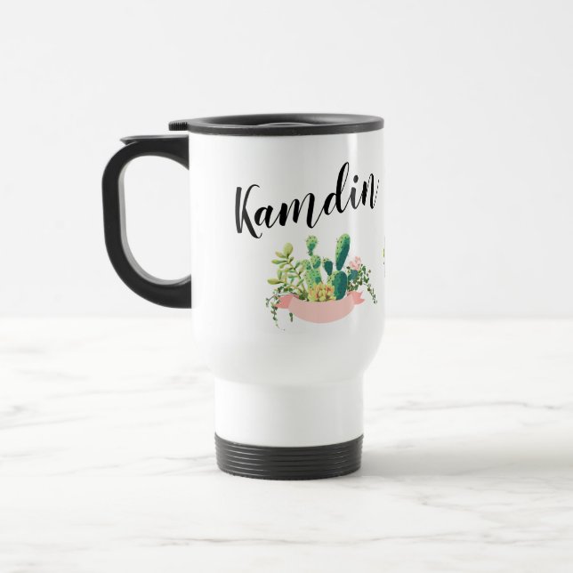 Caneca de 15 onças personalizada Bohemian Cactus S (Esquerda)