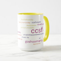 Caneca de 15-oz amarela CCSF