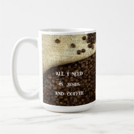 Caneca de 15 oz. Jesus & Café