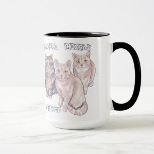 Caneca de 3 gatinhos