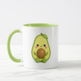 Caneca de Abacate Kawaii Fofa | Caneca de Café de