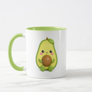 Caneca de Abacate Kawaii Fofa   Caneca de Café de 