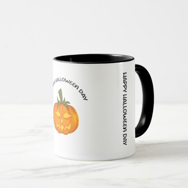 Caneca de Abóbora Assustadora (Frente Esquerda)