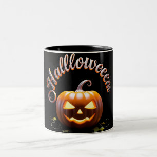 Caneca de abóbora branca para o Halloween - Perfei