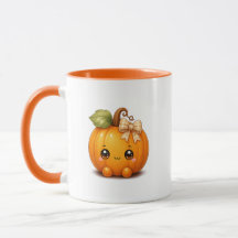 Caneca de Abóbora Kawaii Fofa