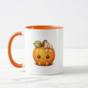 Caneca de Abóbora Kawaii Fofa