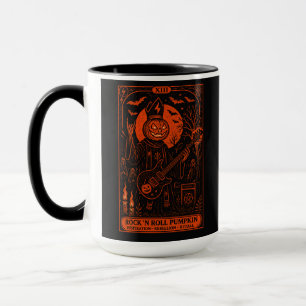 Caneca de Abóbora Rock ’N Roll – Carta Tarô Gótica