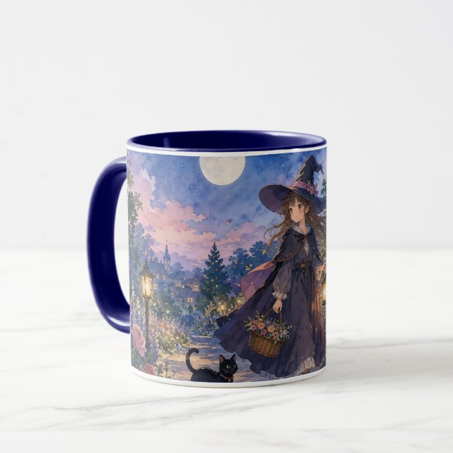 Caneca de Acabamento Jardim de Bruxas ao Luar (Frente Esquerda)