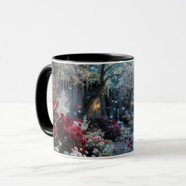 Caneca de Acento Jardim de Rosas Encantado