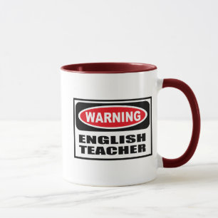 Caneca de advertência do PROFESSOR DE INGLÊS