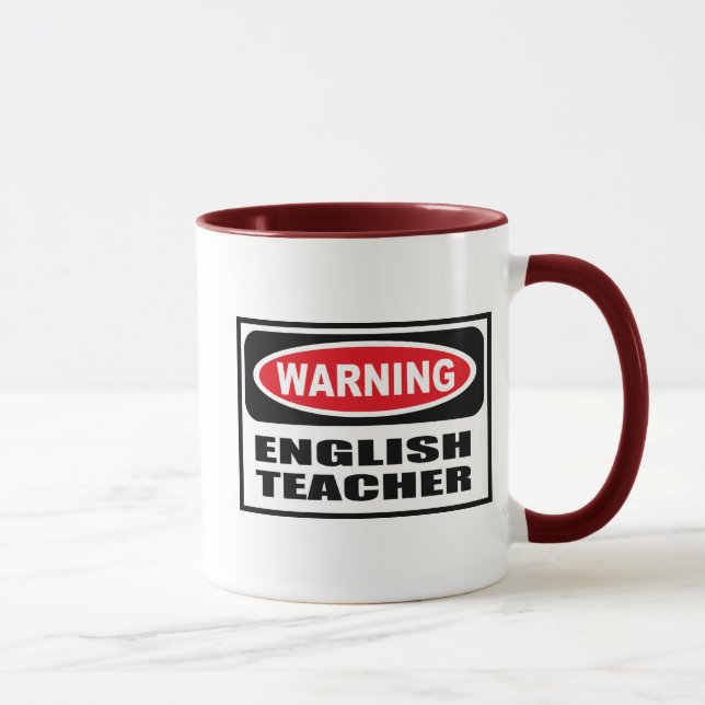 Caneca de advertência do PROFESSOR DE INGLÊS (Direita)