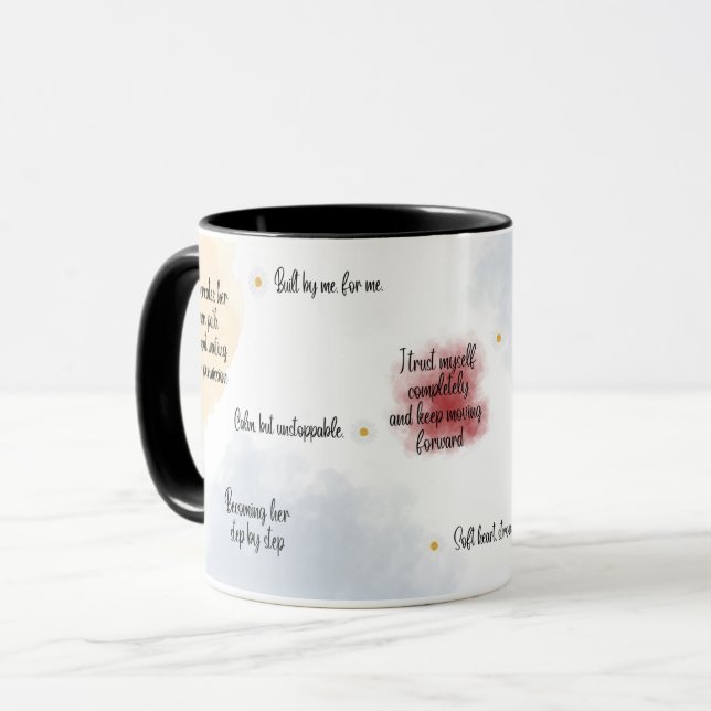 Caneca de Afirmação de Amor Próprio (Frente Esquerda)