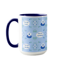Caneca de Afirmações de Xícara de Café Azul