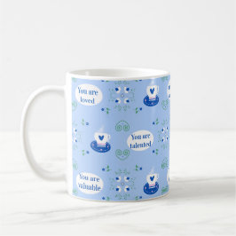 Caneca de Afirmações Temáticas de Xícara de Café A