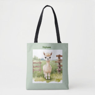 Caneca de Alpaca Bebê Fofa Bolsa Tote Personalizad
