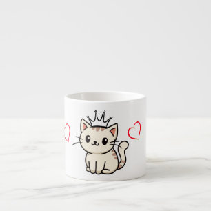 Caneca de Amante de Gato Fofo em uma Xícara