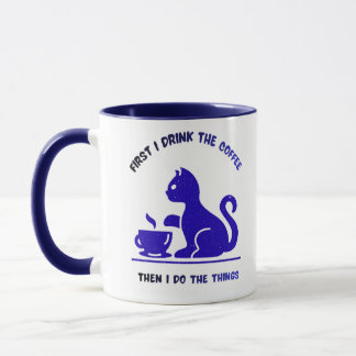 Caneca de Amante de Gato Minimalista Fofa
