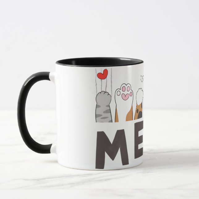 Caneca de Amor de Pata de Pet Fofa (Esquerda)