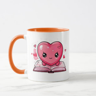 Caneca de Amor e Literatura – Caneca de Coração Ad