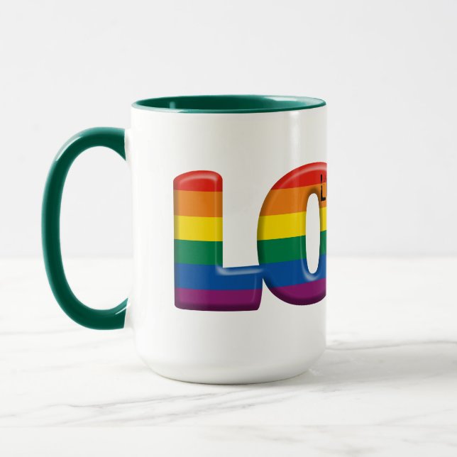 Caneca de amor em arco-íris (Esquerda)