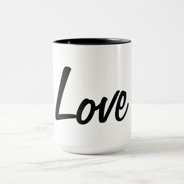 Caneca de Amor Preto e Branco (Centro)