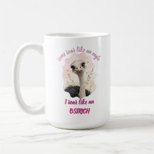 Caneca de Animal Fofo, Xícara de Café de Avestruz