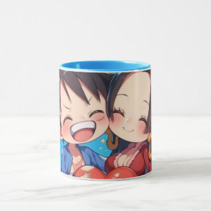 Caneca de Anime Luffy & Boa Hancock