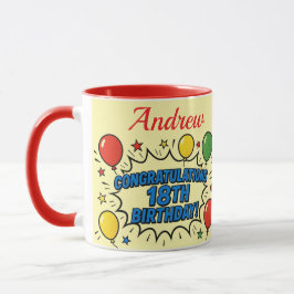 Caneca de Aniversário de 18 Anos