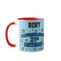 Caneca de Aniversário de 21 Anos