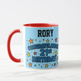 Caneca de Aniversário de 21 Anos