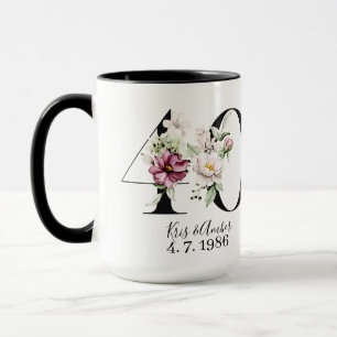Caneca de Aniversário de 40 anos