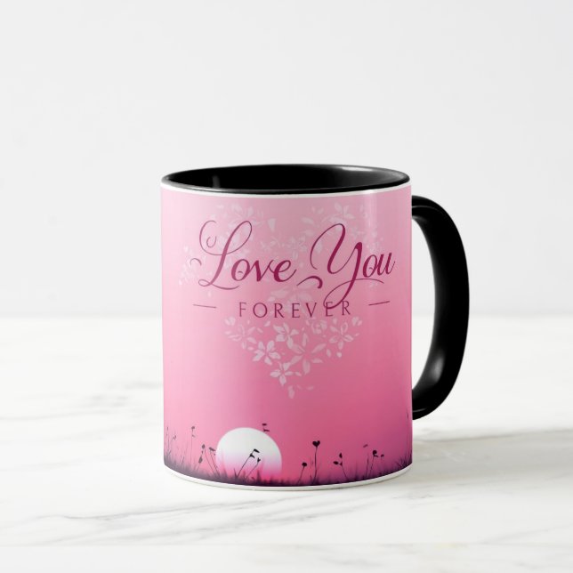 Caneca de Aniversário de Casamento | Presente Româ (Frente Esquerda)