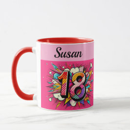 Caneca de Aniversário de Dezoito Anos