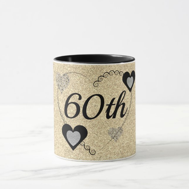 caneca de aniversário especial de na moda 60º (Centro)