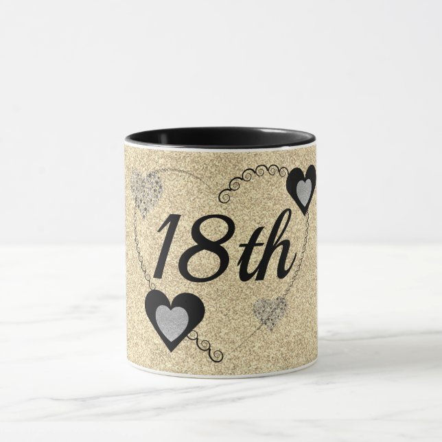 caneca de aniversário especial do na moda 18º (Centro)