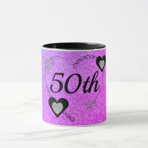 caneca de aniversário especial do na moda 50º